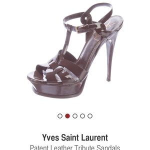 YSL Patent Leather Tribute Sandals